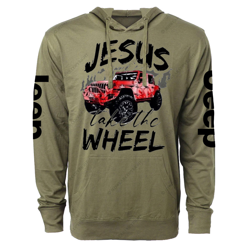 Jesus Take The Wheel Jp Oversized Lightweight Hoodie