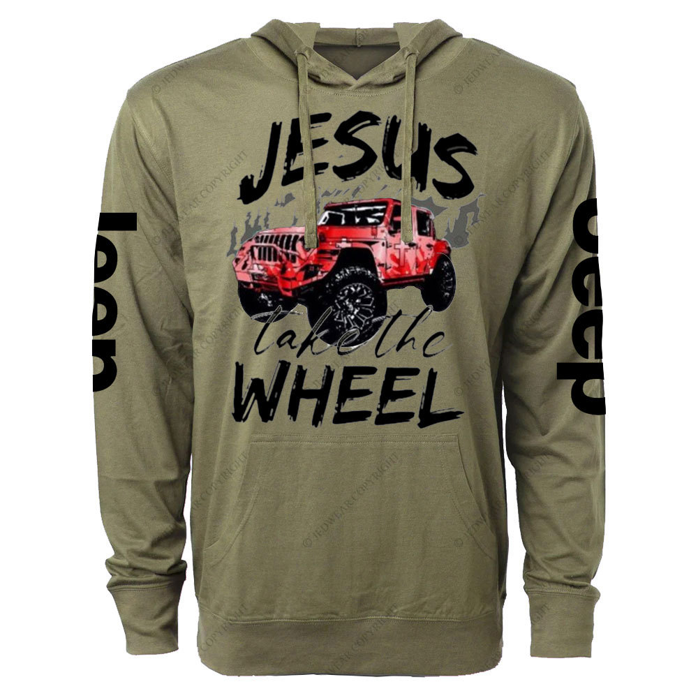 Jesus Take The Wheel Jp Oversized Lightweight Hoodie