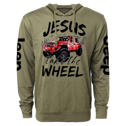 Jesus Take The Wheel Jp Oversized Lightweight Hoodie
