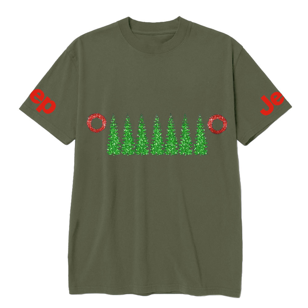 Charistmas Tree Red Wreath Jp Grille T-Shirt