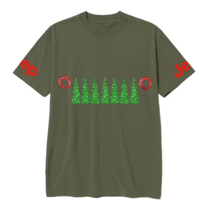 Charistmas Tree Red Wreath Jp Grille T-Shirt
