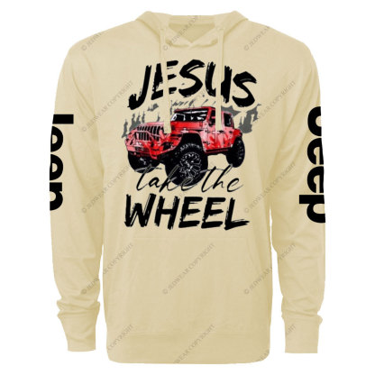 Jesus Take The Wheel Jp Oversized Lightweight Hoodie