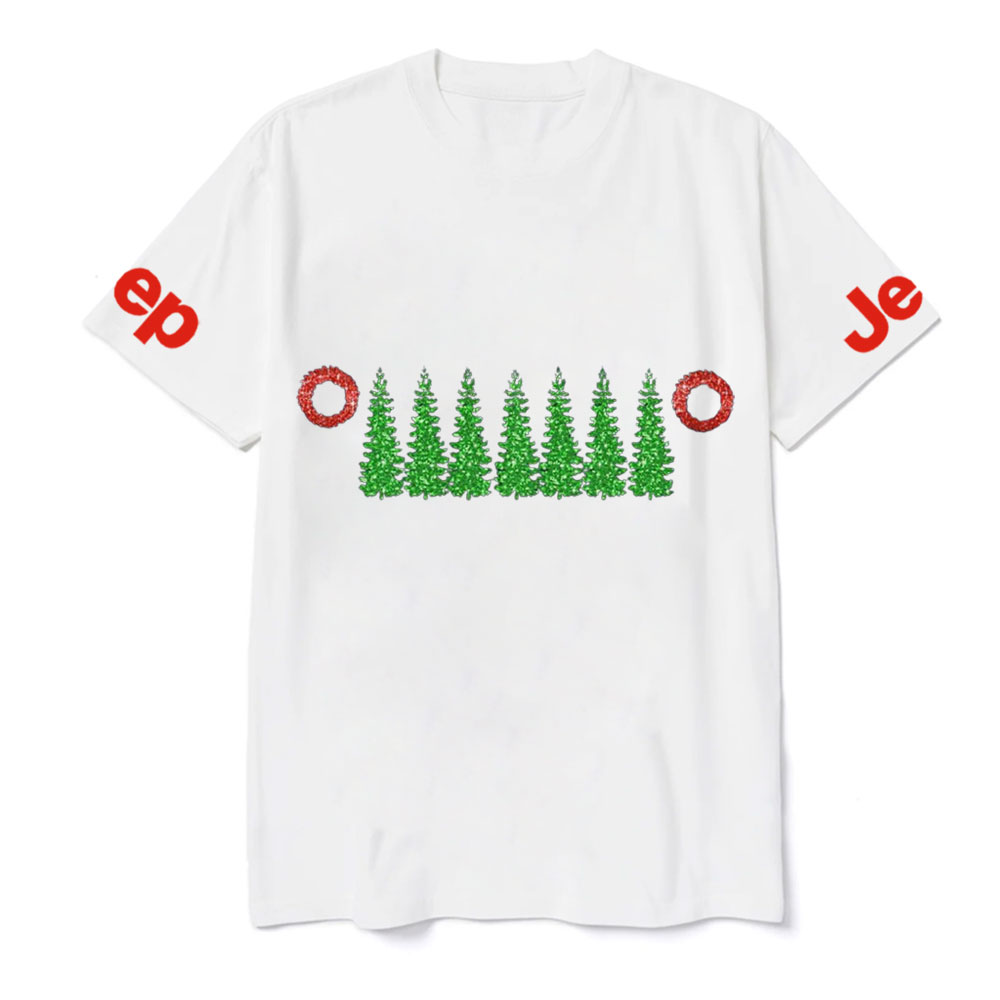 Charistmas Tree Red Wreath Jp Grille T-Shirt
