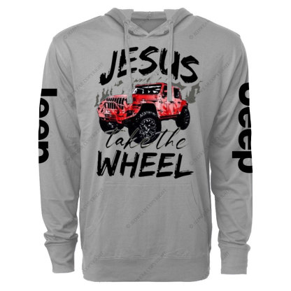 Jesus Take The Wheel Jp Oversized Lightweight Hoodie