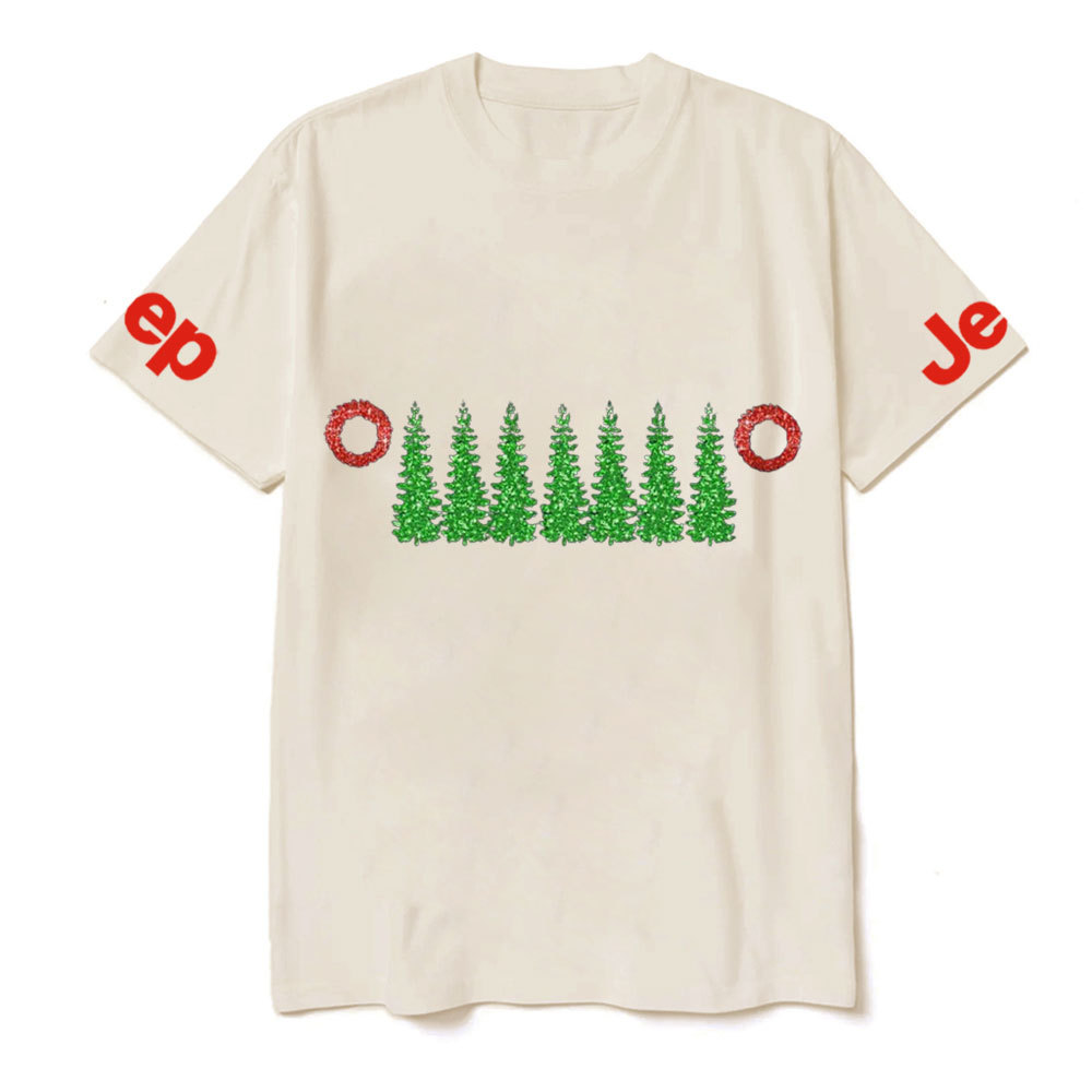 Charistmas Tree Red Wreath Jp Grille T-Shirt