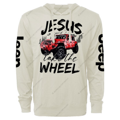 Jesus Take The Wheel Jp Oversized Lightweight Hoodie