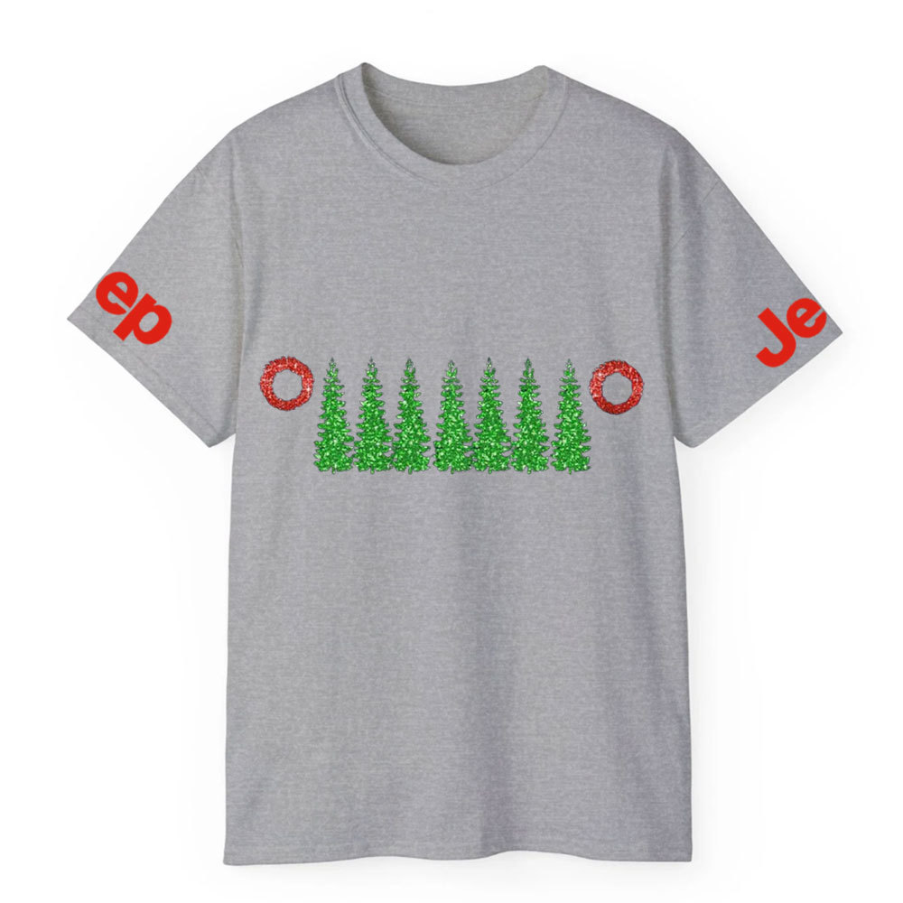 Charistmas Tree Red Wreath Jp Grille T-Shirt