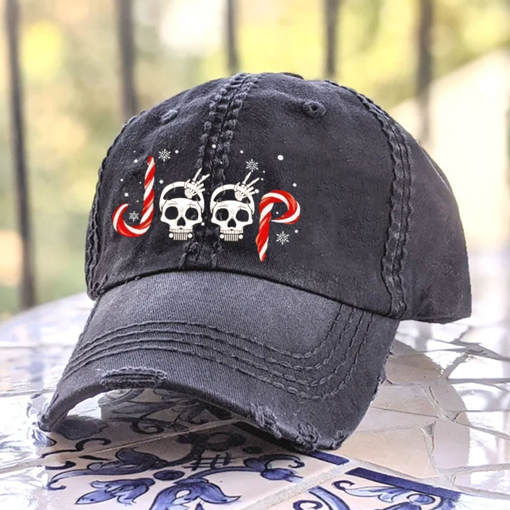 Skull Jp Wave Warm Christmas Vibes Baseball Cap