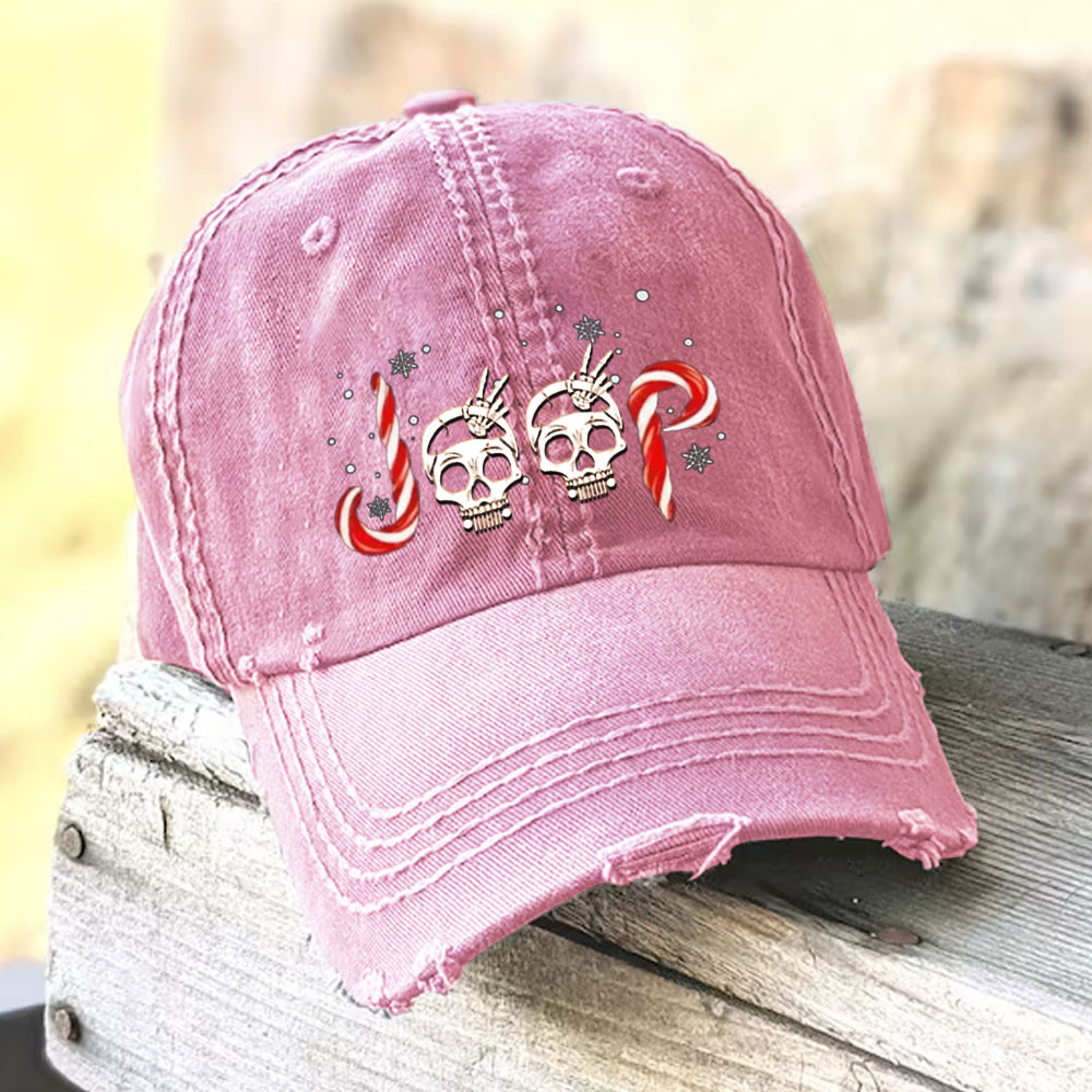 Skull Jp Wave Warm Christmas Vibes Baseball Cap