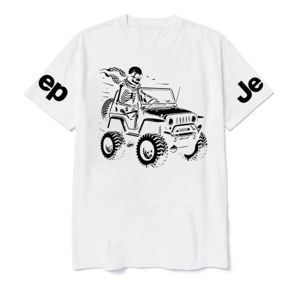 Skeleton Rides In The Jeep Offroad Ride Jp Lover T-Shirt