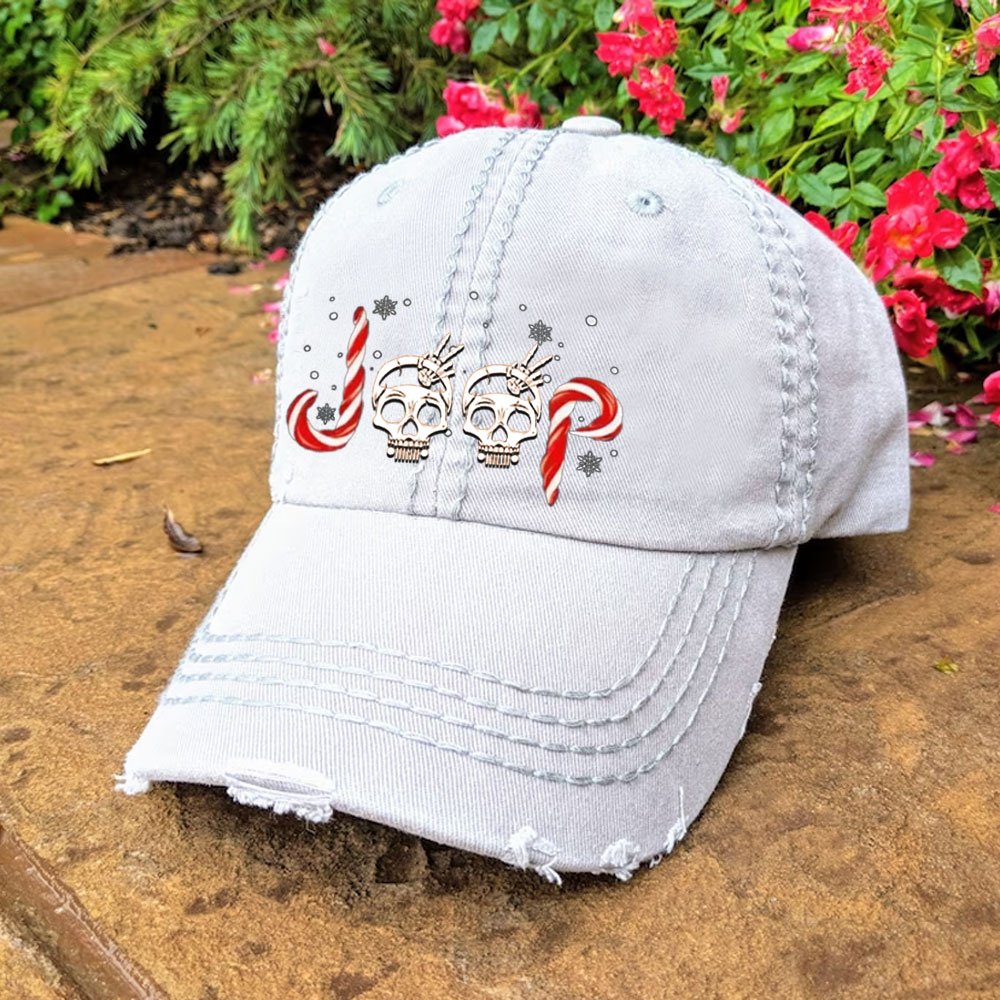 Skull Jp Wave Warm Christmas Vibes Baseball Cap