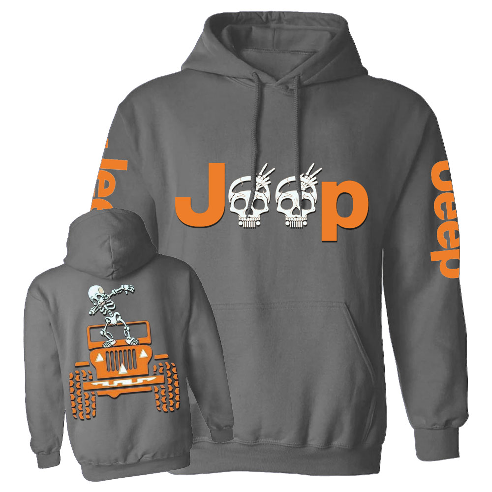 Skeletons Dancing on Jps Halloween Double Printed Casual Hoodie
