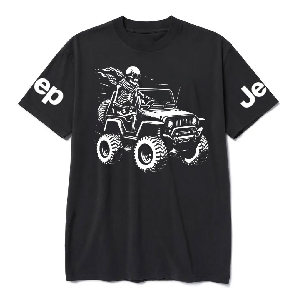 Skeleton Rides In The Jeep Offroad Ride Jp Lover T-Shirt
