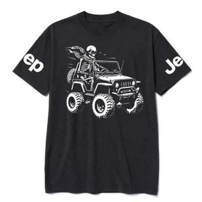 Skeleton Rides In The Jeep Offroad Ride Jp Lover T-Shirt