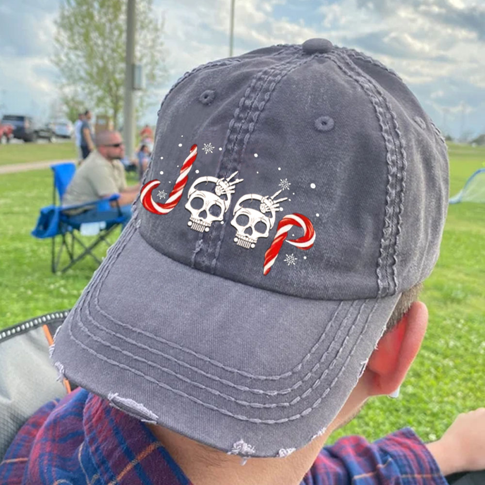 Skull Jp Wave Warm Christmas Vibes Baseball Cap