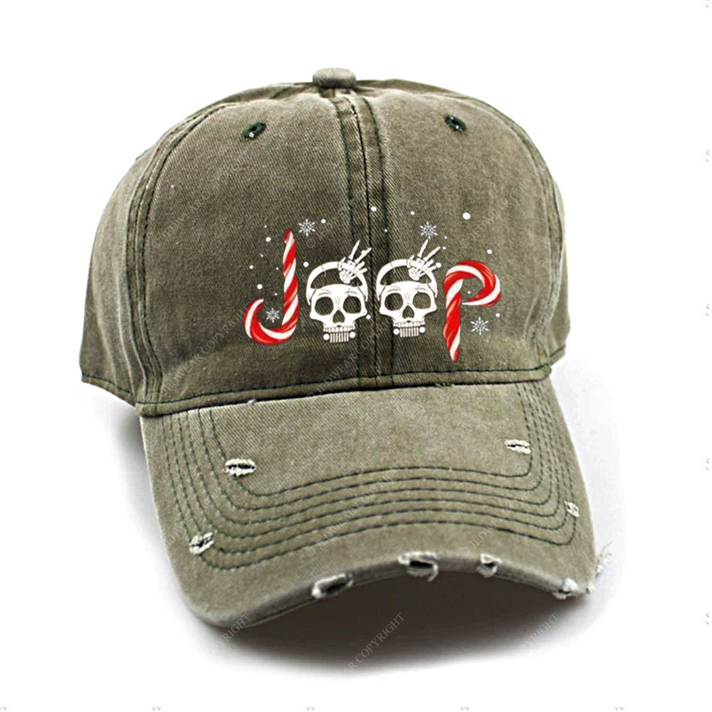 Skull Jp Wave Warm Christmas Vibes Baseball Cap