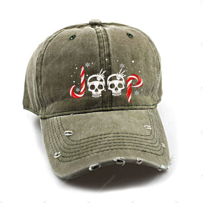 Skull Jp Wave Warm Christmas Vibes Baseball Cap