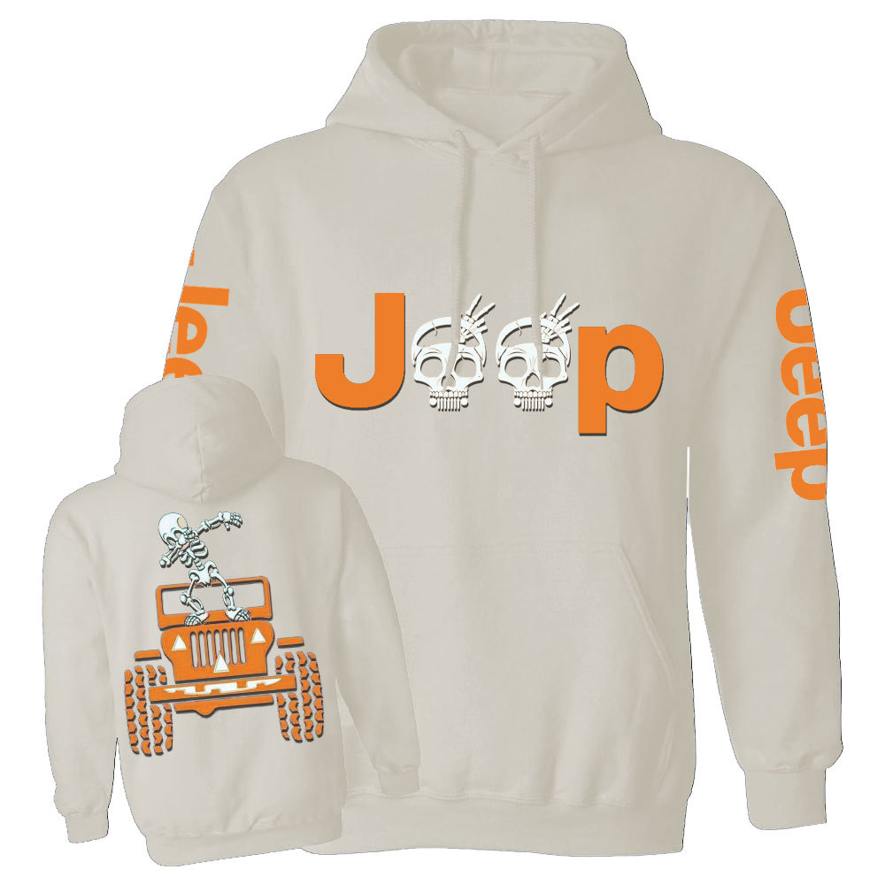 Skeletons Dancing on Jps Halloween Double Printed Casual Hoodie