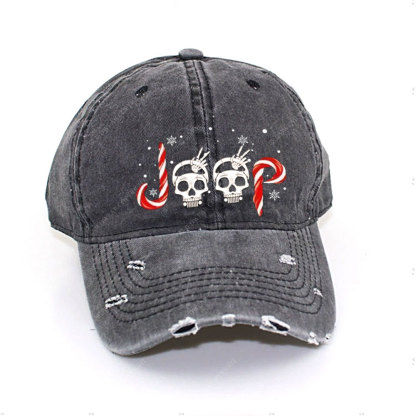 Skull Jp Wave Warm Christmas Vibes Baseball Cap