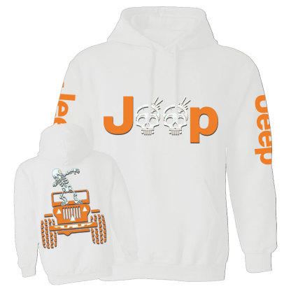 Skeletons Dancing on Jps Halloween Double Printed Casual Hoodie