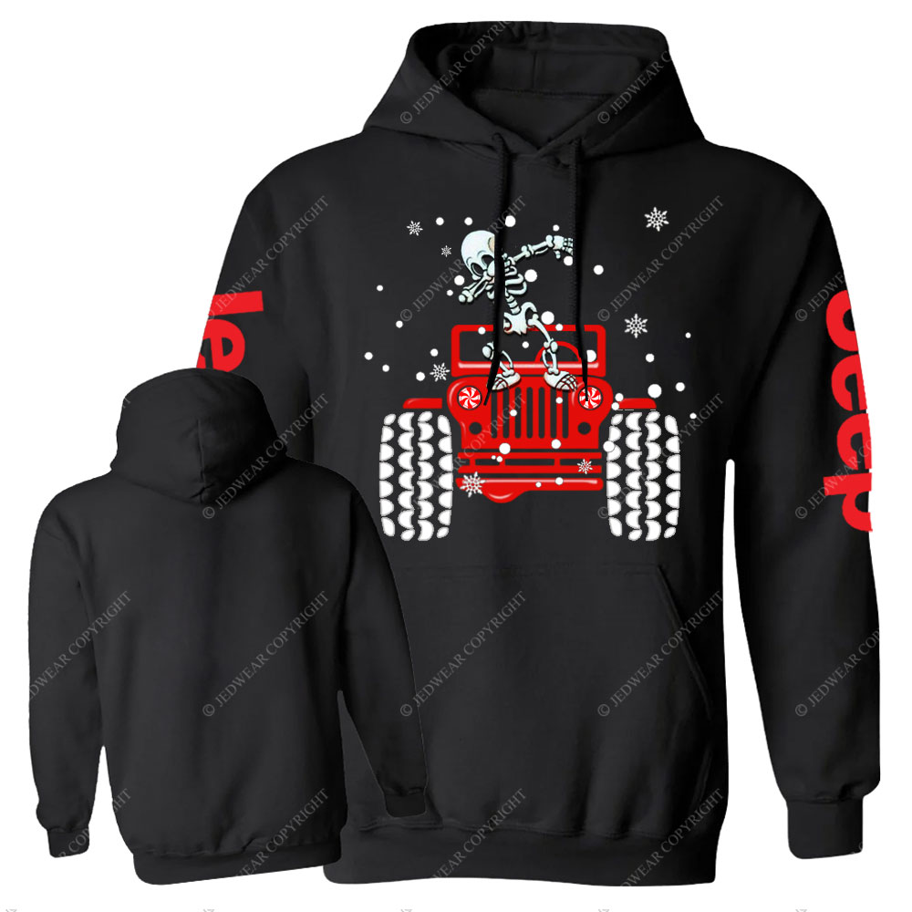 Skull Dancing Merry JperMas Snow Scence Casual Hoodie