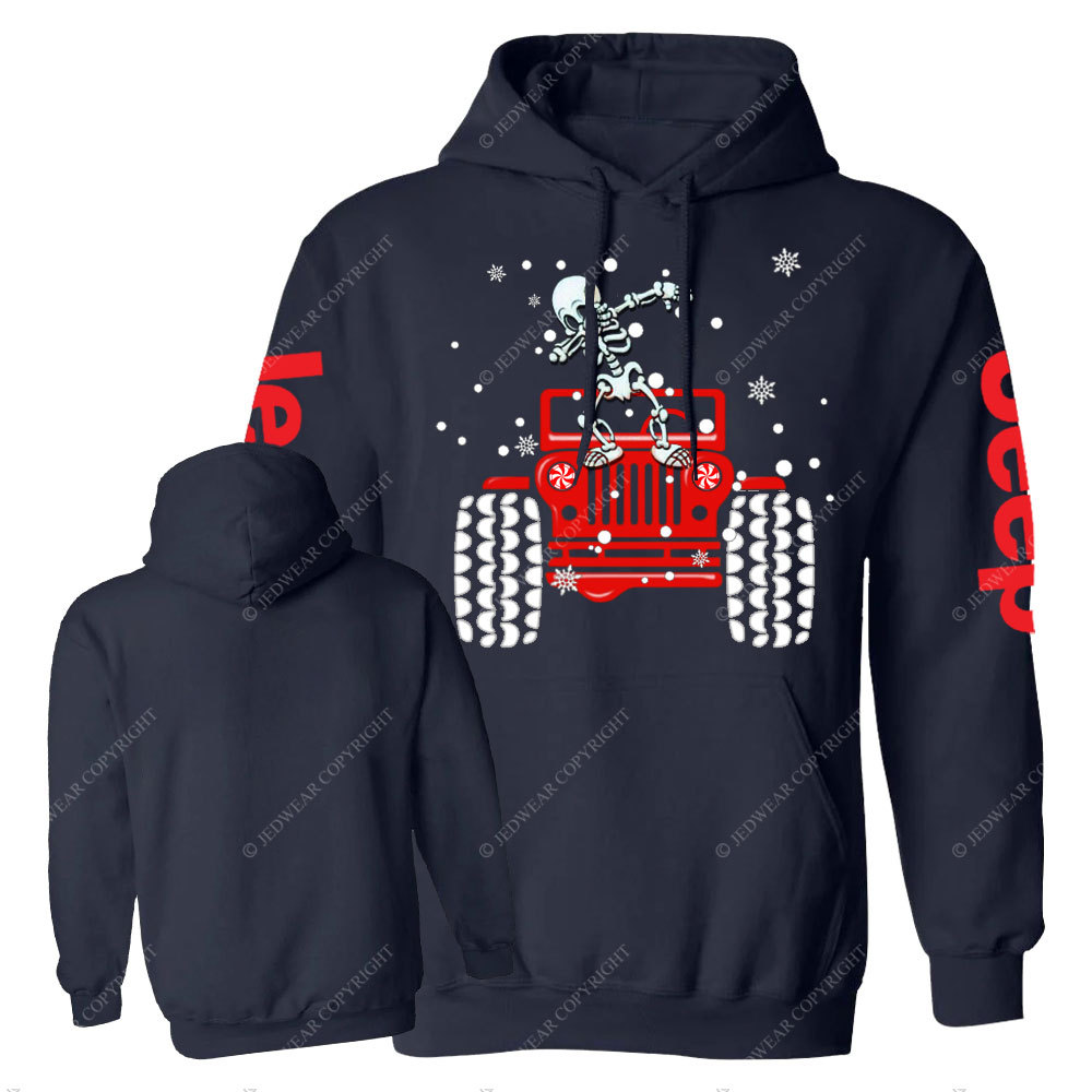 Skull Dancing Merry JperMas Snow Scence Casual Hoodie
