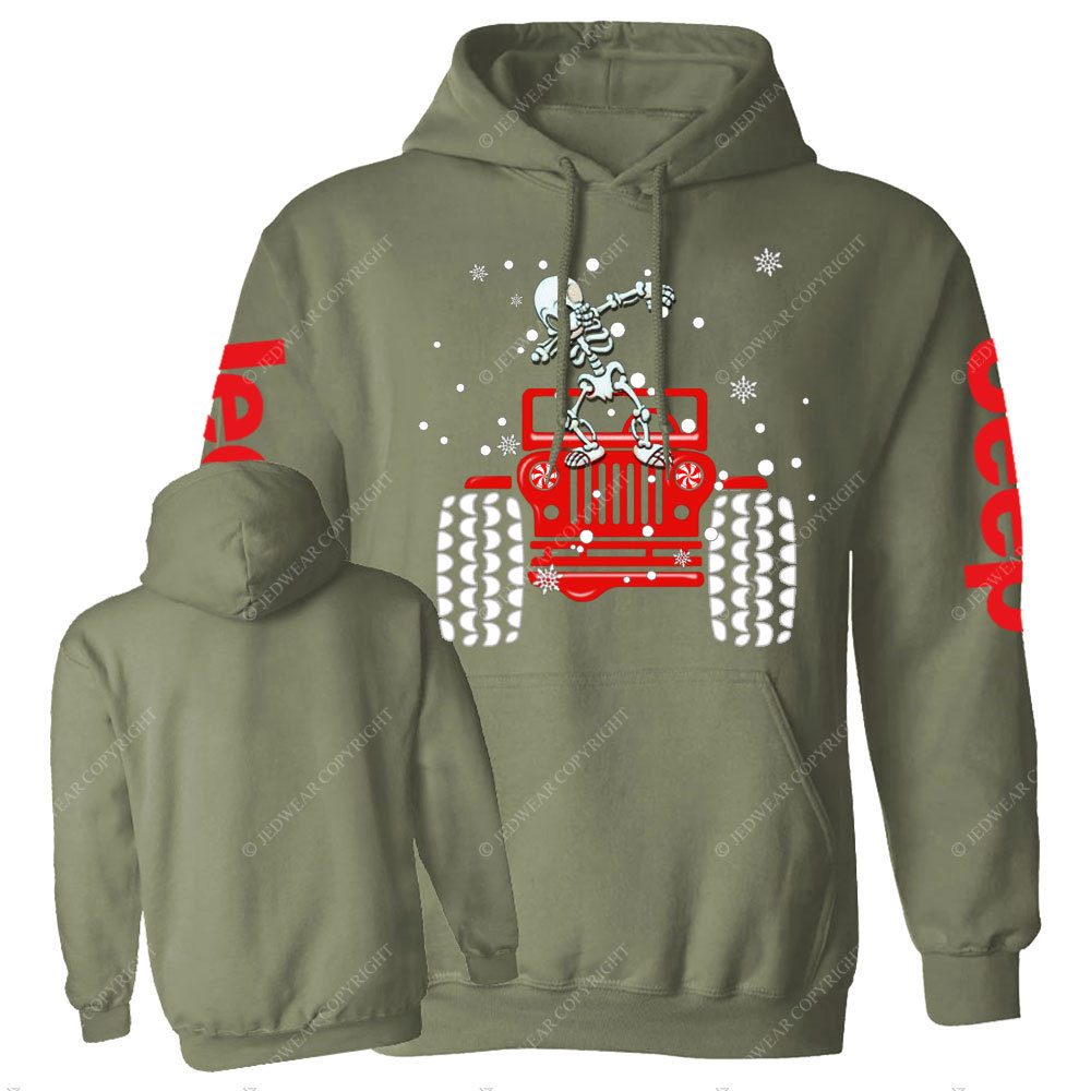 Skull Dancing Merry JperMas Snow Scence Casual Hoodie