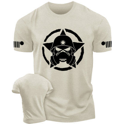 Skull Jp Army Star White T-Shirt