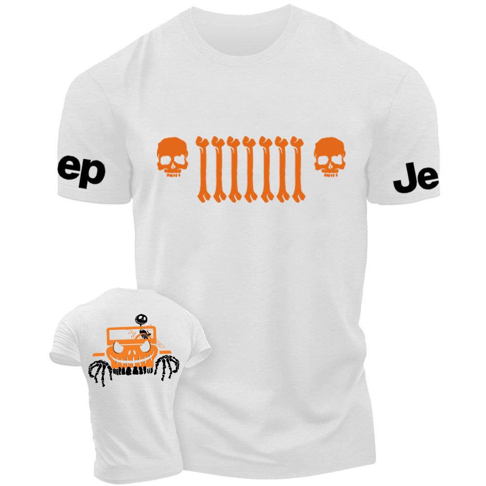 Jp Bone Grille Orange Double Printed T-Shirt