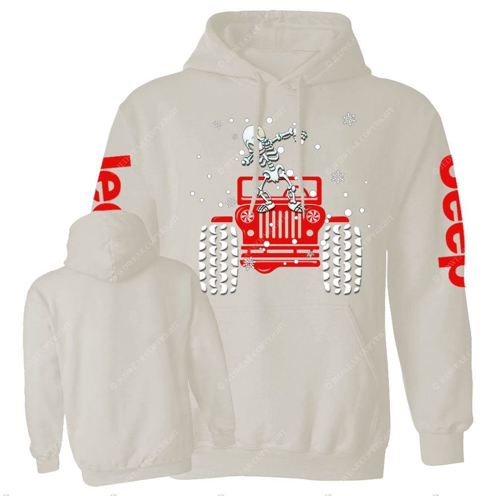 Skull Dancing Merry JperMas Snow Scence Casual Hoodie
