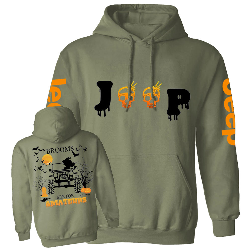 Jp Witches - Brooms Are for Amateurs Double Printed Casual Hoodie