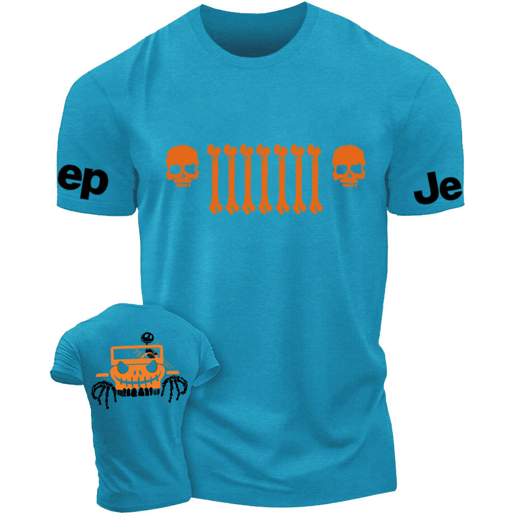Jp Bone Grille Orange Double Printed T-Shirt