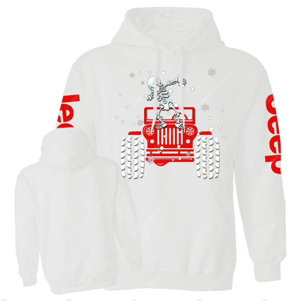 Skull Dancing Merry JperMas Snow Scence Casual Hoodie