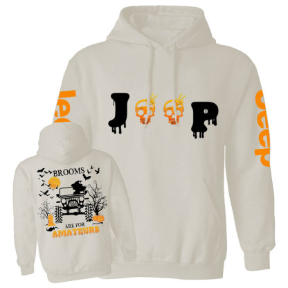 Jp Witches - Brooms Are for Amateurs Double Printed Casual Hoodie