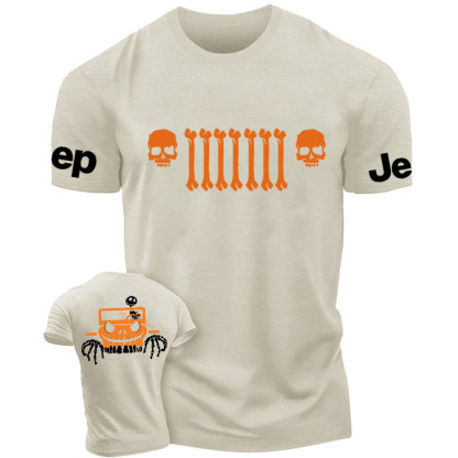 Jp Bone Grille Orange Double Printed T-Shirt