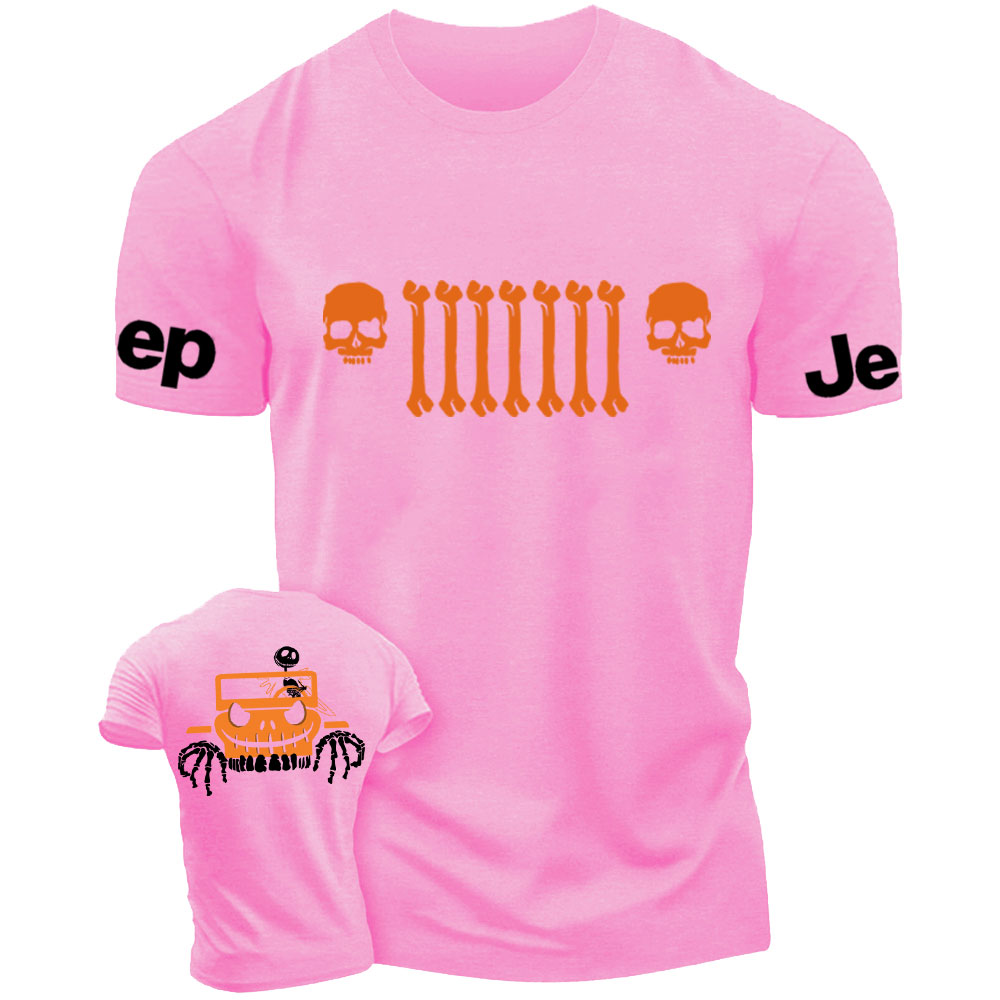 Jp Bone Grille Orange Double Printed T-Shirt