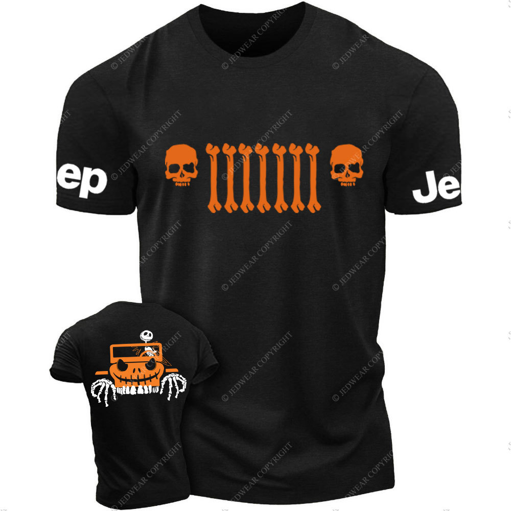 Jp Bone Grille Orange Double Printed T-Shirt