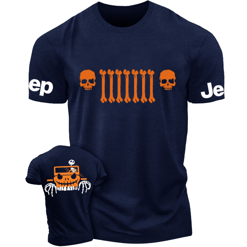 Jp Bone Grille Orange Double Printed T-Shirt