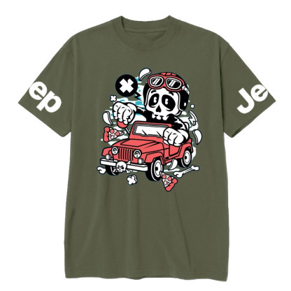 Skull Jp Cartoon Character T-shirt