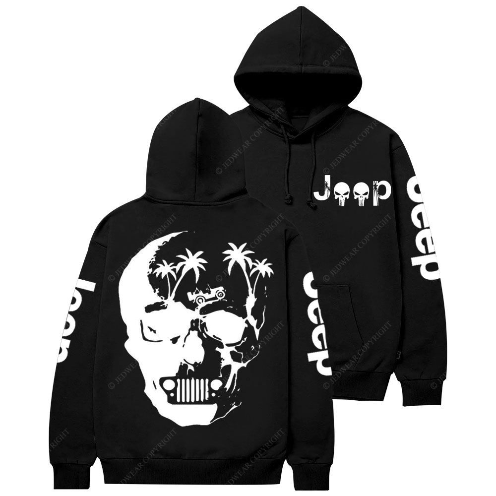 Awesome Jp Skull Palm Tree Casual Hoodie