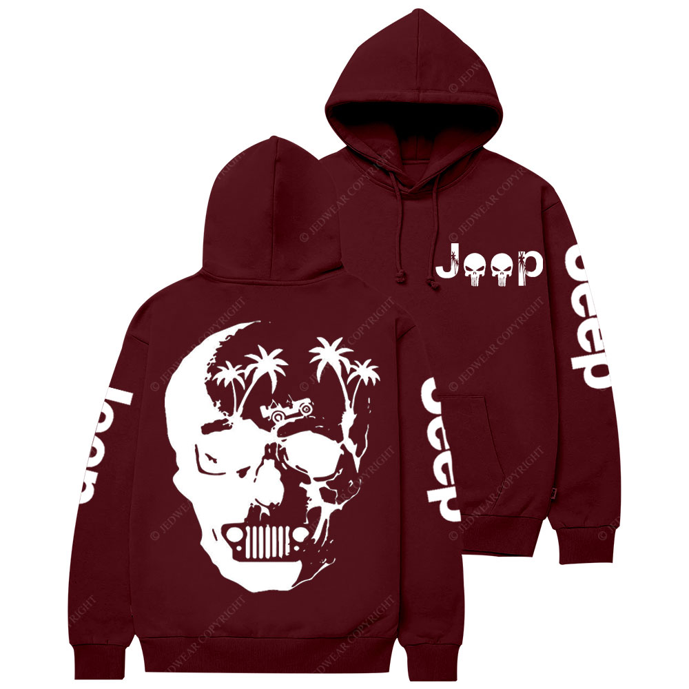 Awesome Jp Skull Palm Tree Casual Hoodie