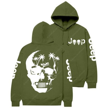 Awesome Jp Skull Palm Tree Casual Hoodie