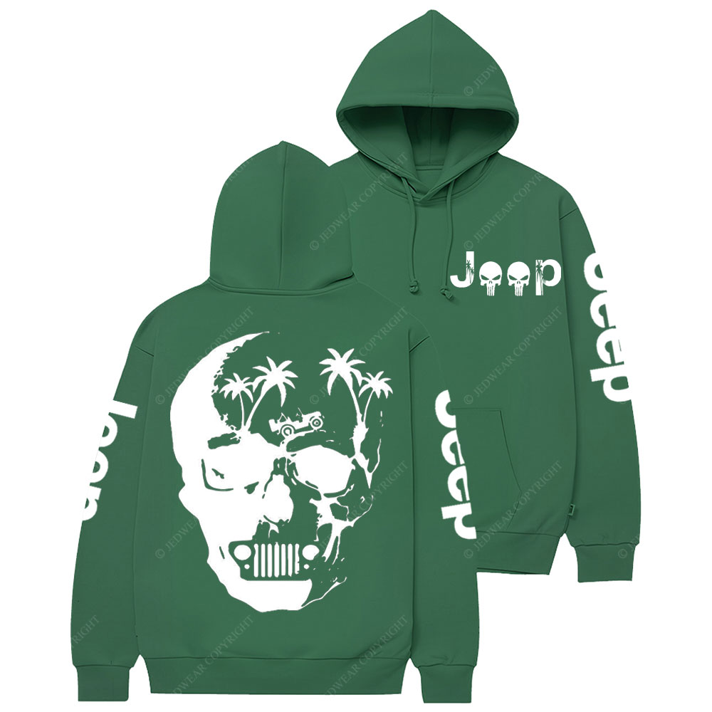 Awesome Jp Skull Palm Tree Casual Hoodie