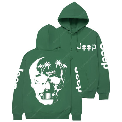 Awesome Jp Skull Palm Tree Casual Hoodie