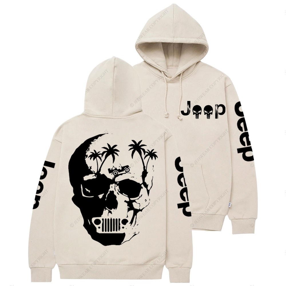 Awesome Jp Skull Palm Tree Casual Hoodie