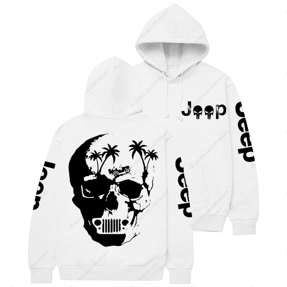 Awesome Jp Skull Palm Tree Casual Hoodie