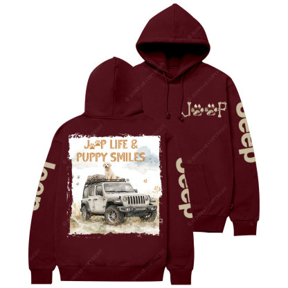 Jp Life and Puppy Smiles Casual Hoodie