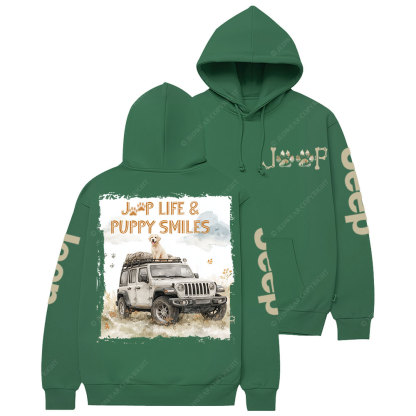 Jp Life and Puppy Smiles Casual Hoodie