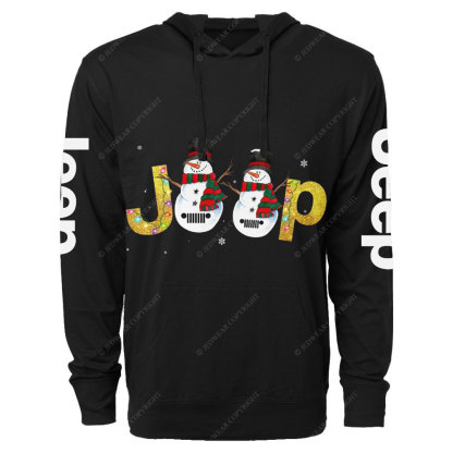 Jp Snowman Jp Christmas Oversized Lightweight Hoodie
