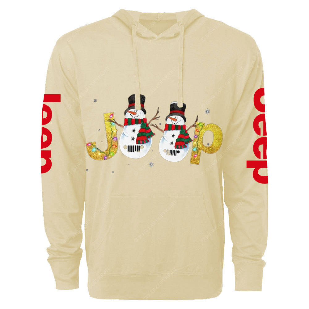 Jp Snowman Jp Christmas Oversized Lightweight Hoodie